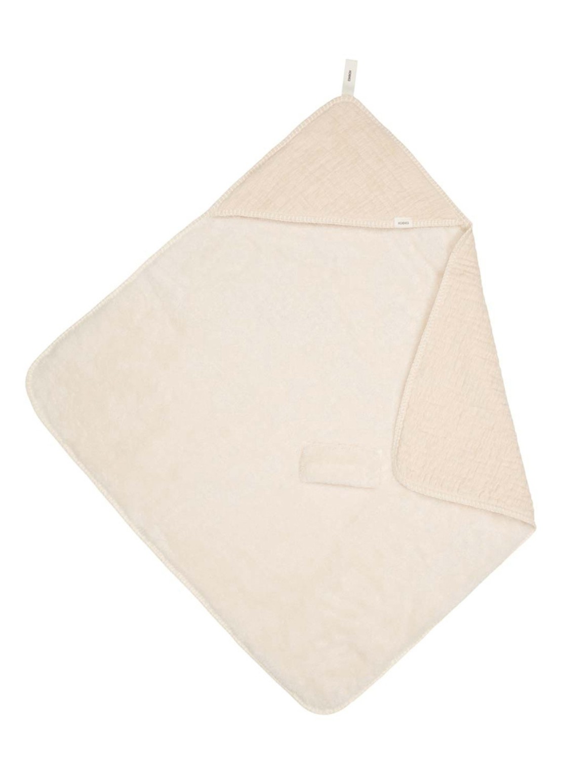 Koeka Rivoli wiegdeken van teddy 100 x 100 cm - voorkant 2 gebroken wit