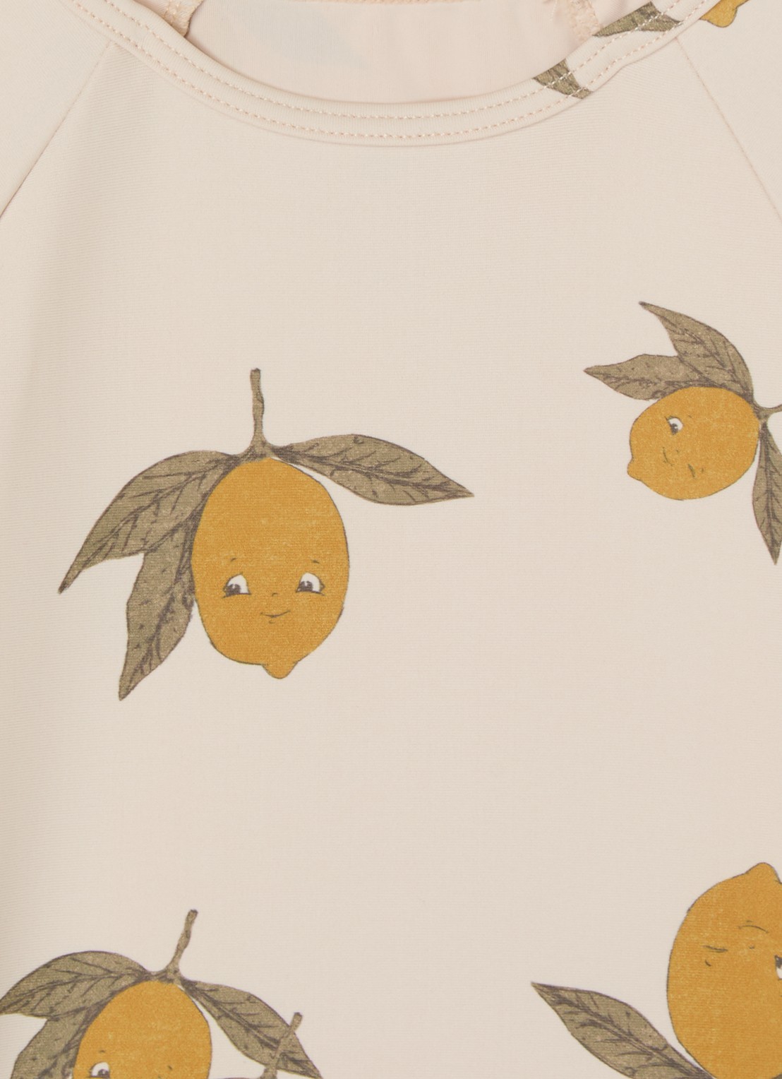Konges Sløjd Aster uv-bestendig zwemshirt met print - detail 3 beige