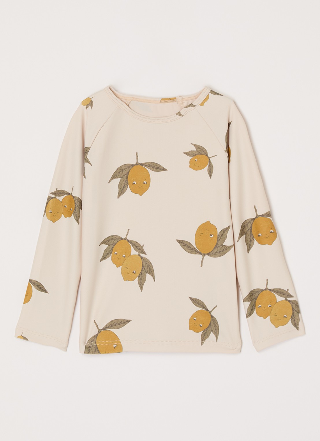 Konges Sløjd Aster uv-bestendig zwemshirt met print - voorkant beige