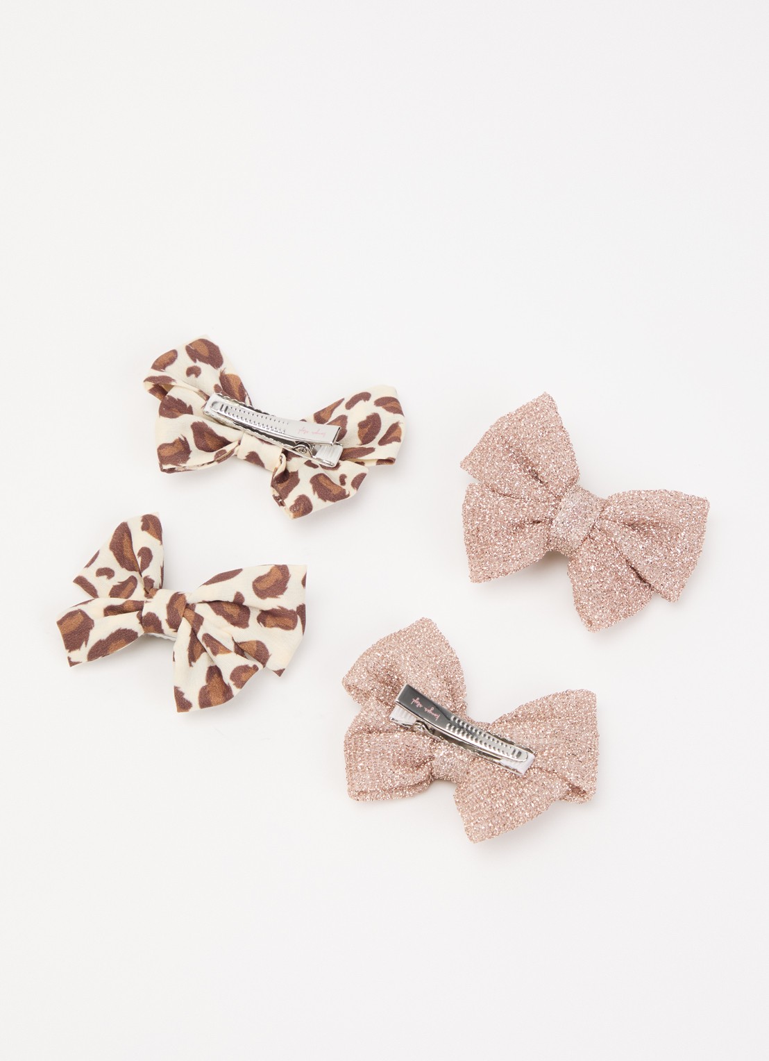Konges Sløjd Bows before bros haarclip set van 4  - voorkant 2 multicolor