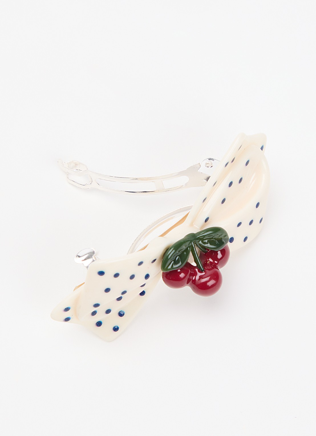 Konges Sløjd Cherry Dot haarclip  - detail beige
