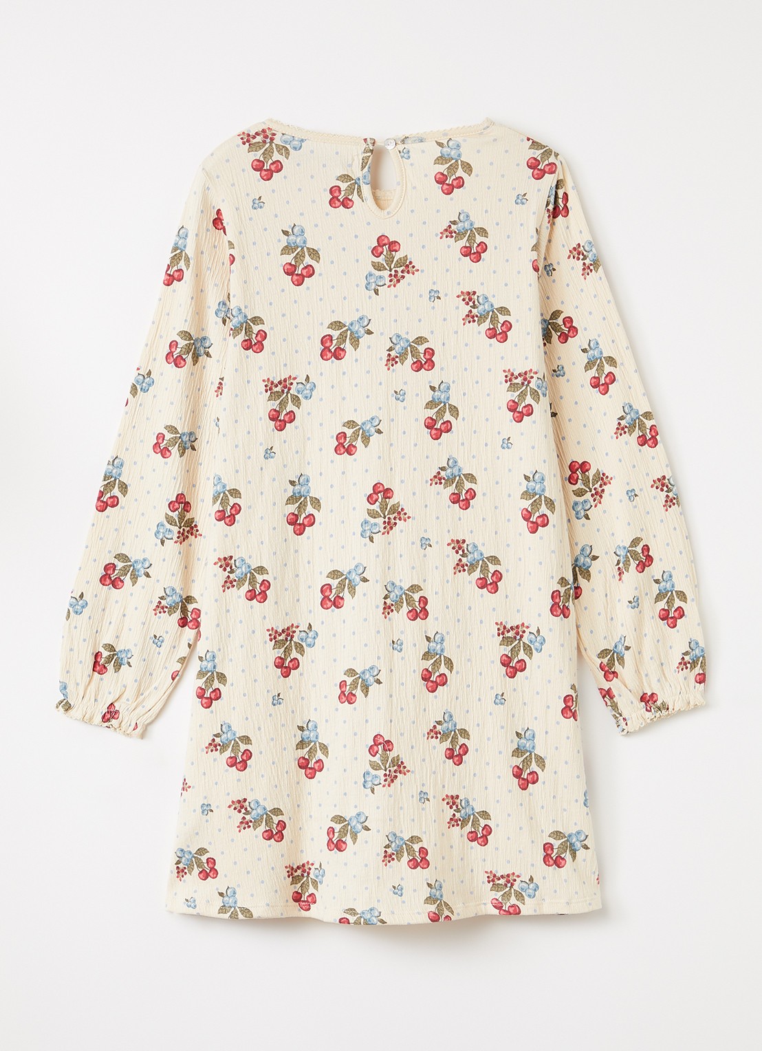 Konges Sløjd Chleo jurk met print - voorkant 3 beige