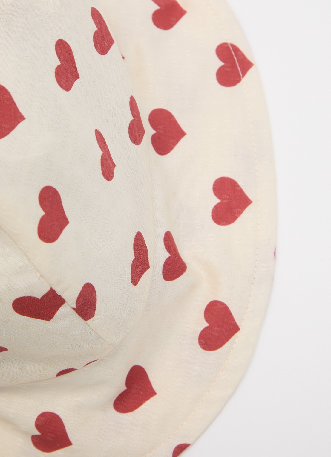 Konges Sløjd Cianna bucket hoed met print - detail 2 ivoor