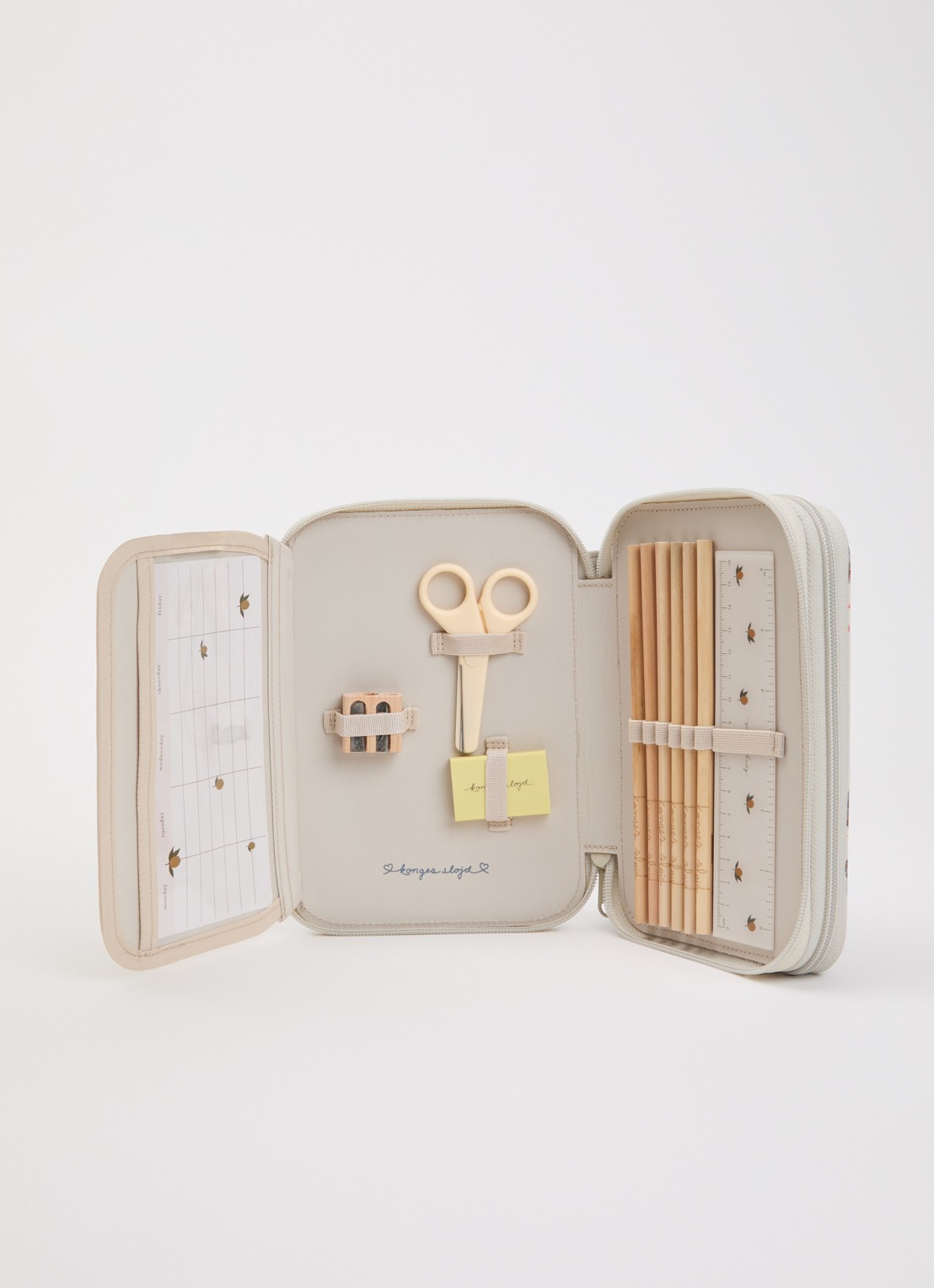 Konges Sløjd Clover potloden etui met kleurpotloden - detail ivoor