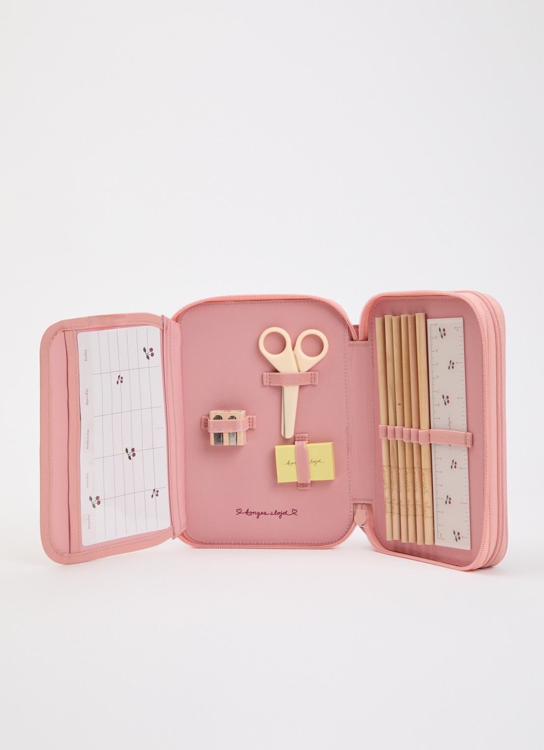 Konges Sløjd Clover potloden etui met kleurpotloden - detail zalmroze