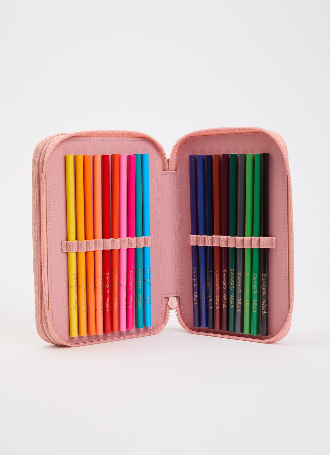 Konges Sløjd Clover potloden etui met kleurpotloden - voorkant 3 zalmroze