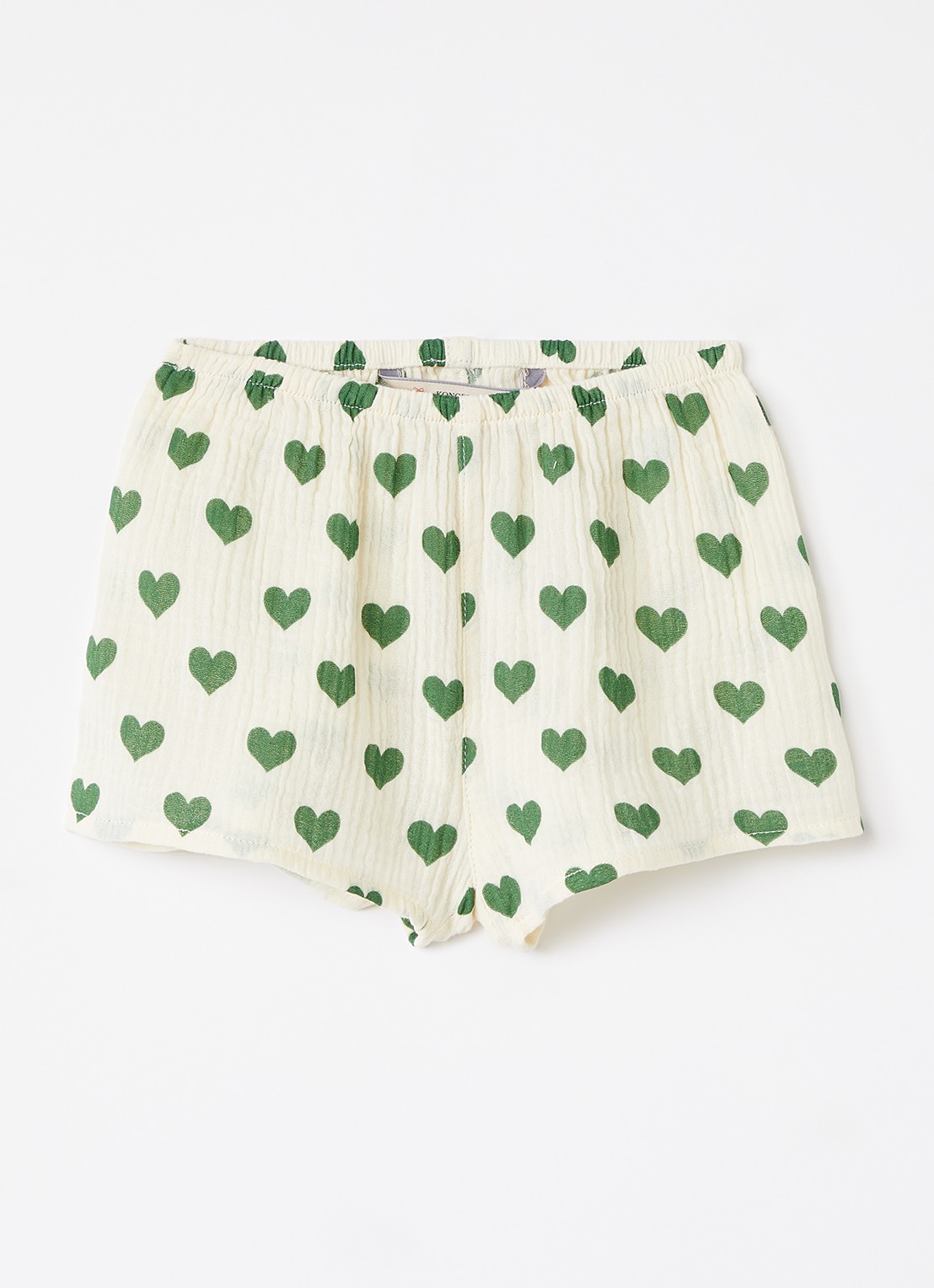 Konges Sløjd Coco straight fit korte broek met print - voorkant 2 groen