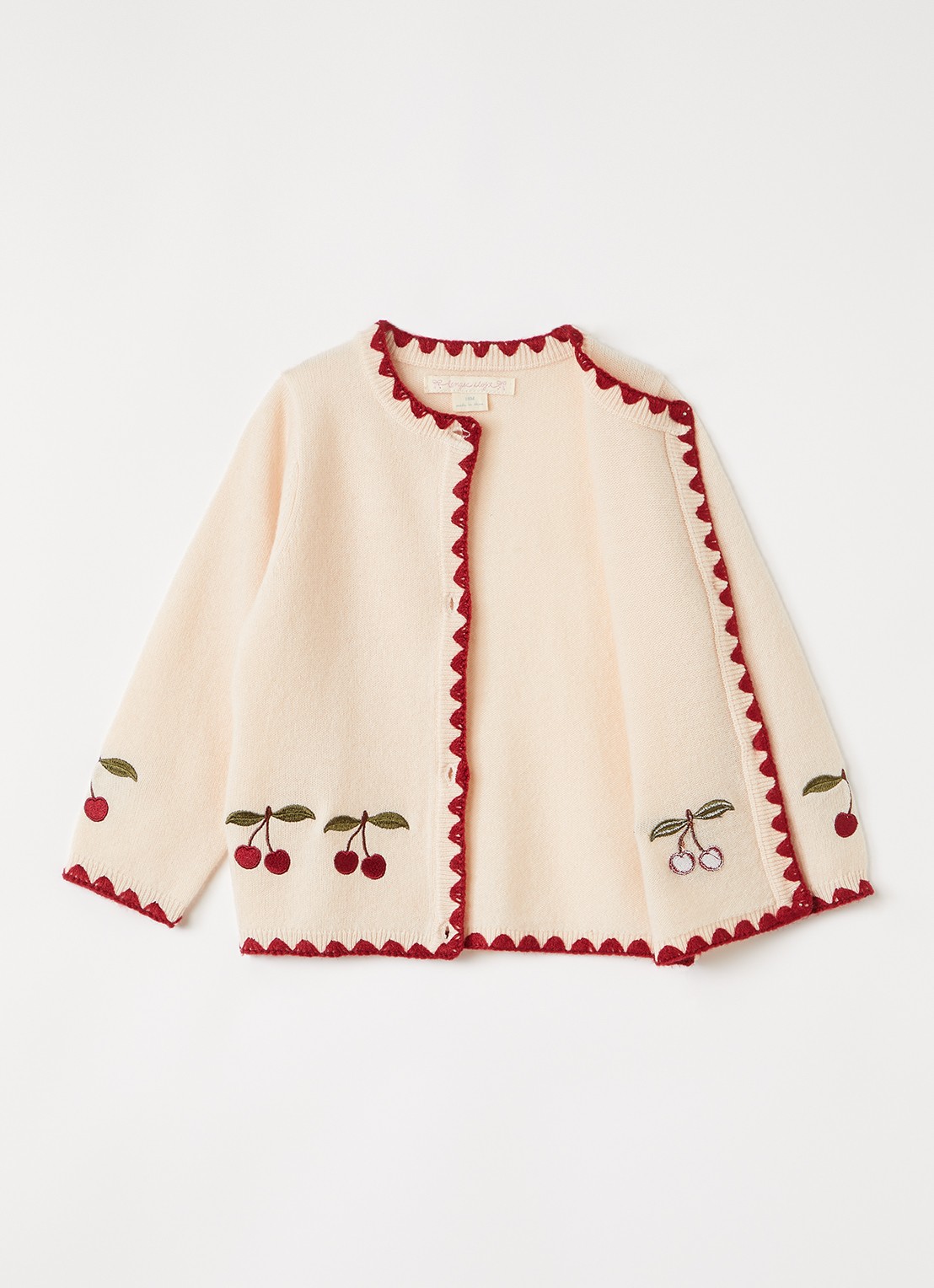 Konges Sløjd Collette fijngebreid vest - voorkant 2 beige