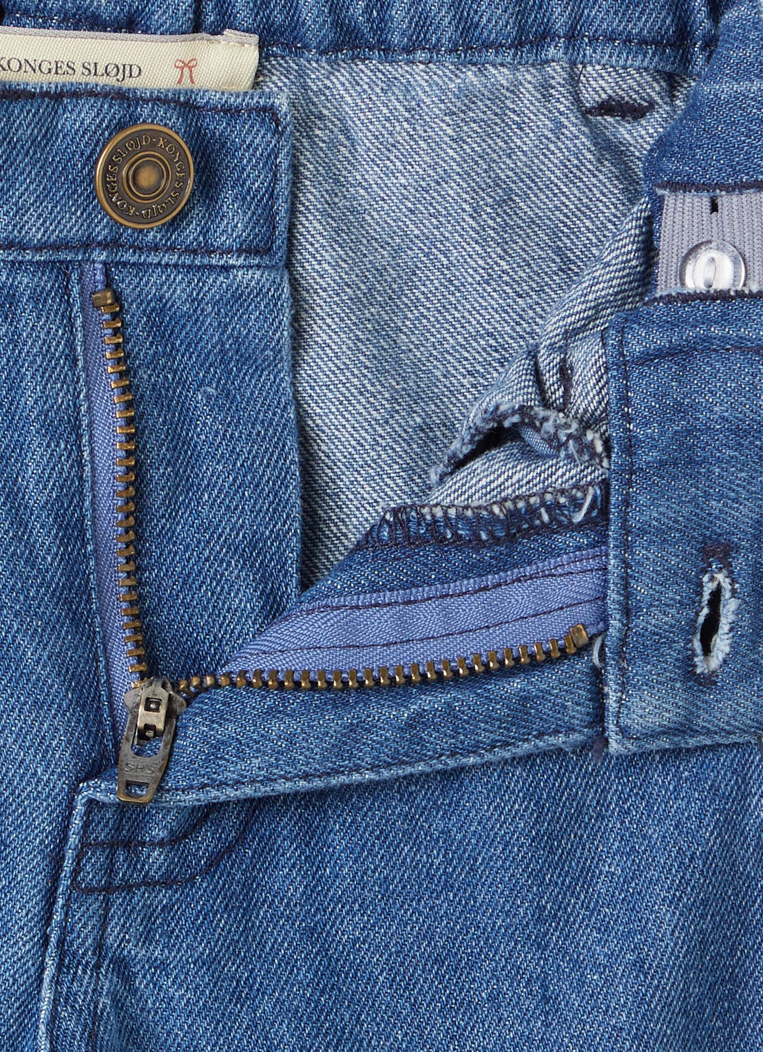 Konges Sløjd Elba flared jeans met pailletten - detail 3 indigo