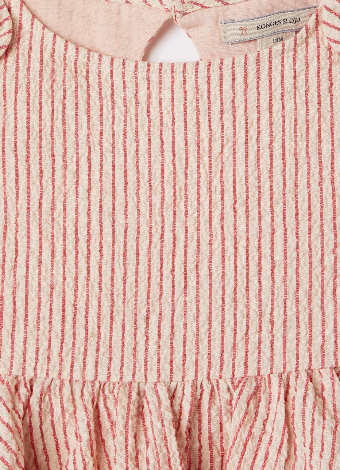 Konges Sløjd Ellie jurk met streepprint - detail rood