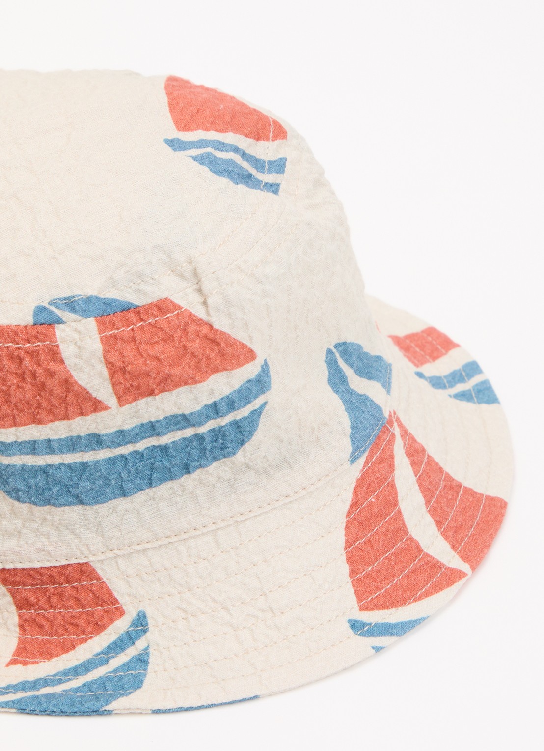 Konges Sløjd Elliot bucket hoed met print - detail beige