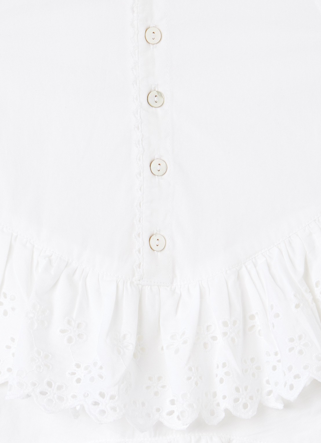 Konges Sløjd Evelina jurk met broderie - detail 3 wit