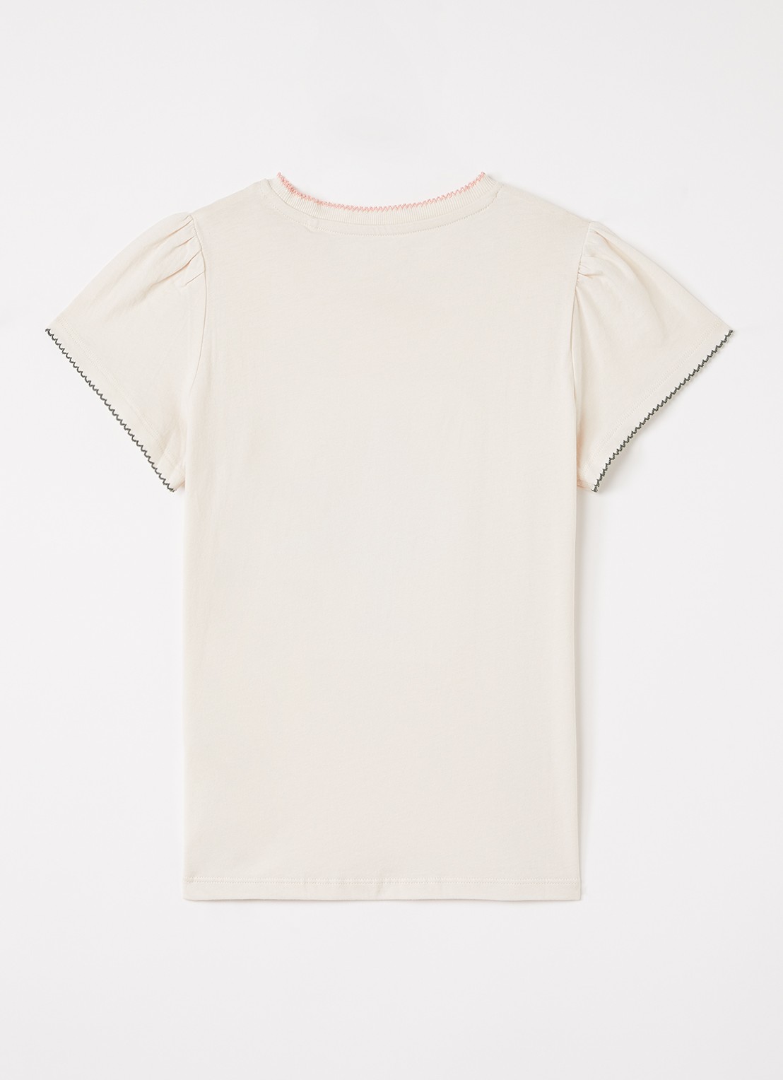 Konges Sløjd Famo T-shirt met pailletten - achterkant 2 gebroken wit