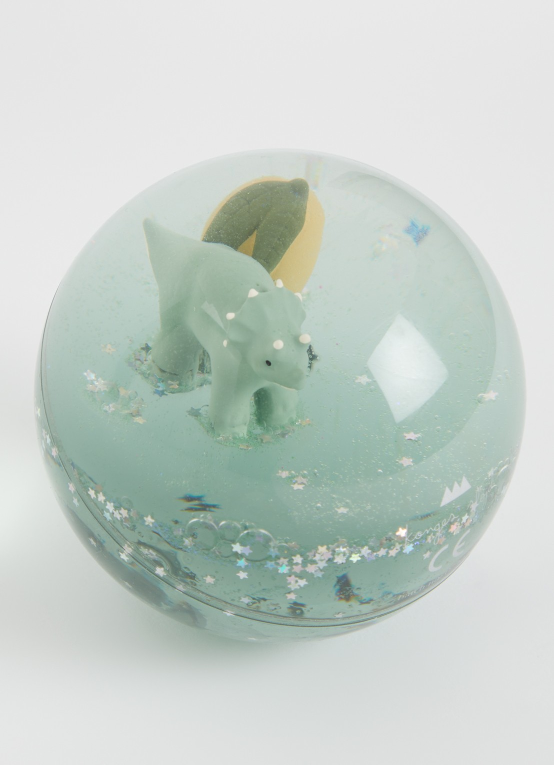 Konges Sløjd Glitter water speelbal 8 cm - voorkant 2 groen
