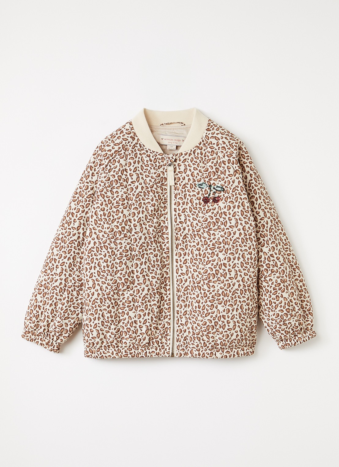 Konges Sløjd Juno bomberjack met panterprint - voorkant 2 beige
