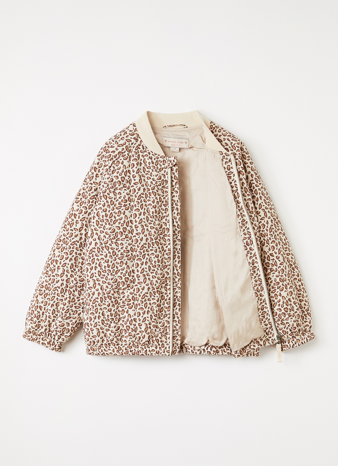 Konges Sløjd Juno bomberjack met panterprint - voorkant 3 beige