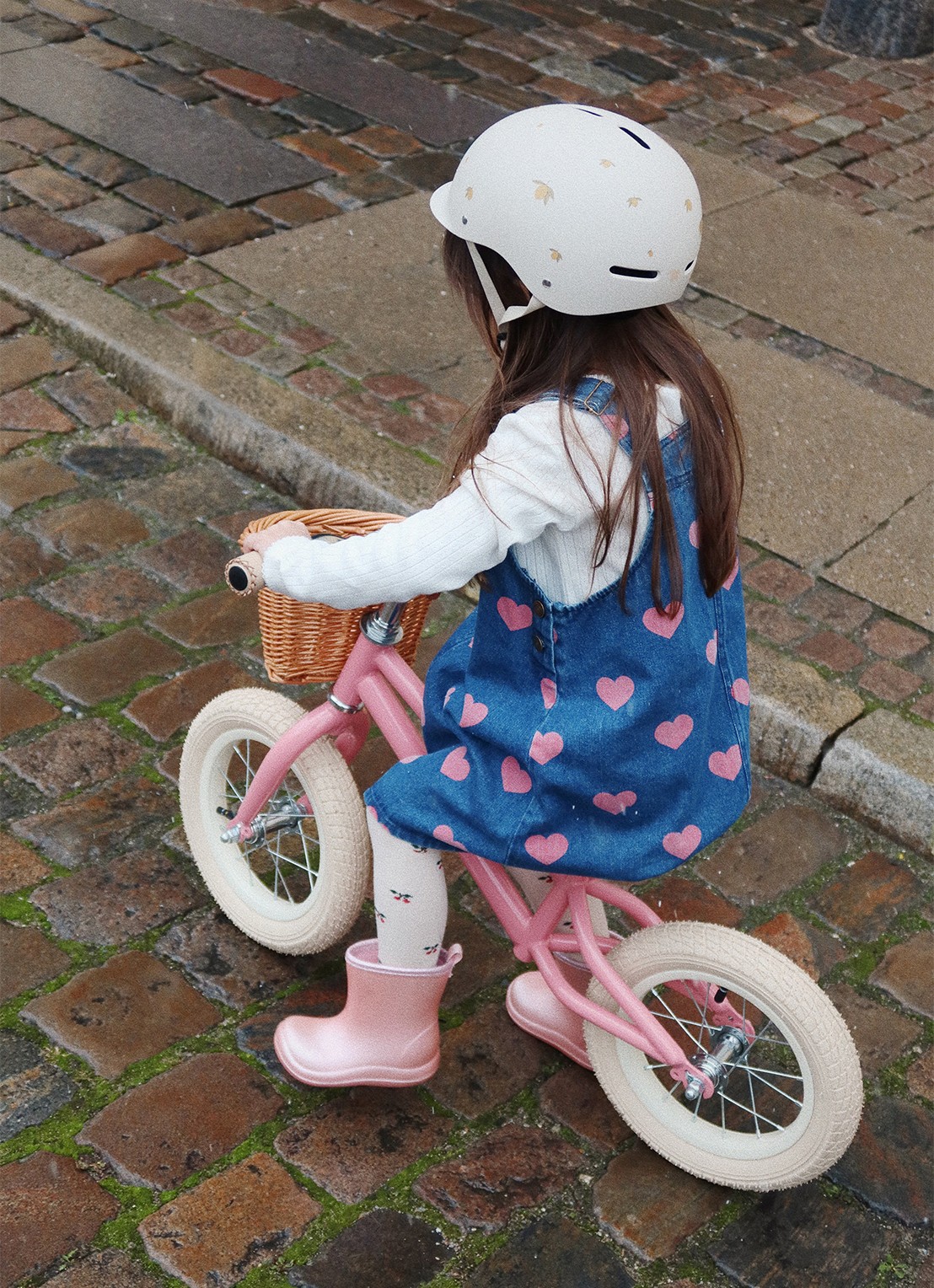 Konges Sløjd Kinderfiets met glitter - voorkant 2 roze