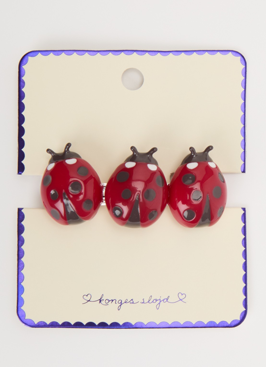 Konges Sløjd Ladybug haarclip - voorkant rood