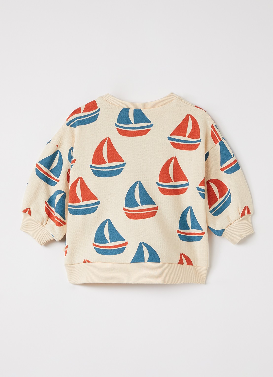 Konges Sløjd Loopy Lou sweater met print - voorkant 2 beige