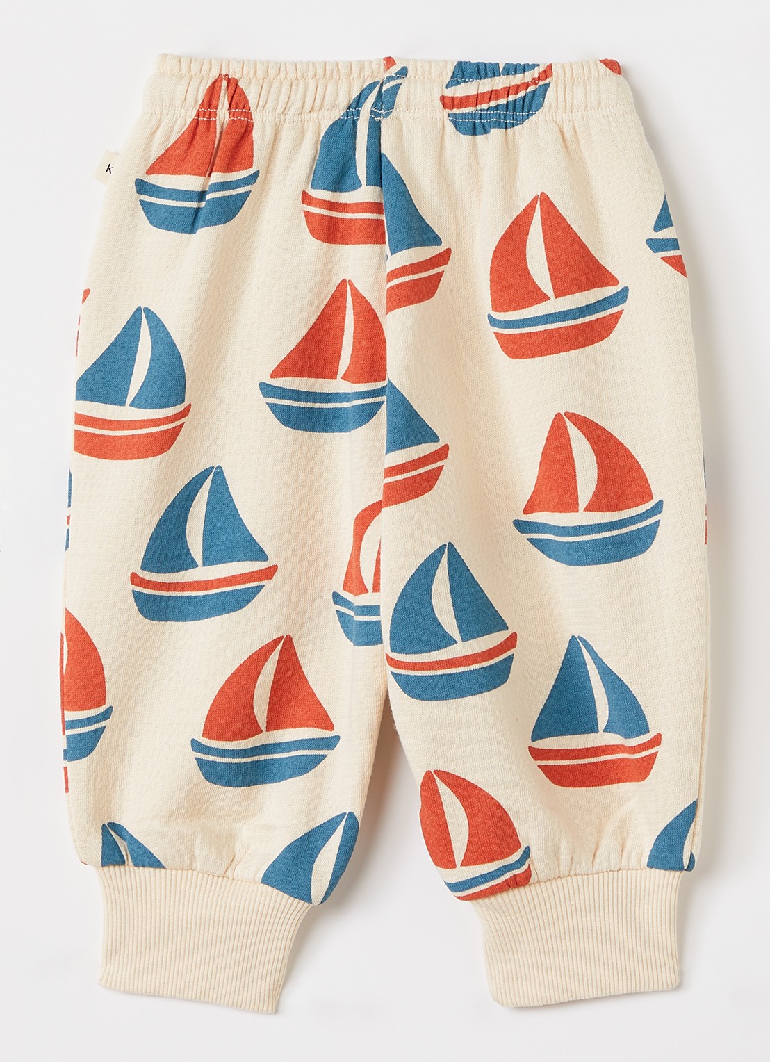 Konges Sløjd Loopy Lou tapered fit joggingbroek met print - voorkant 4 beige