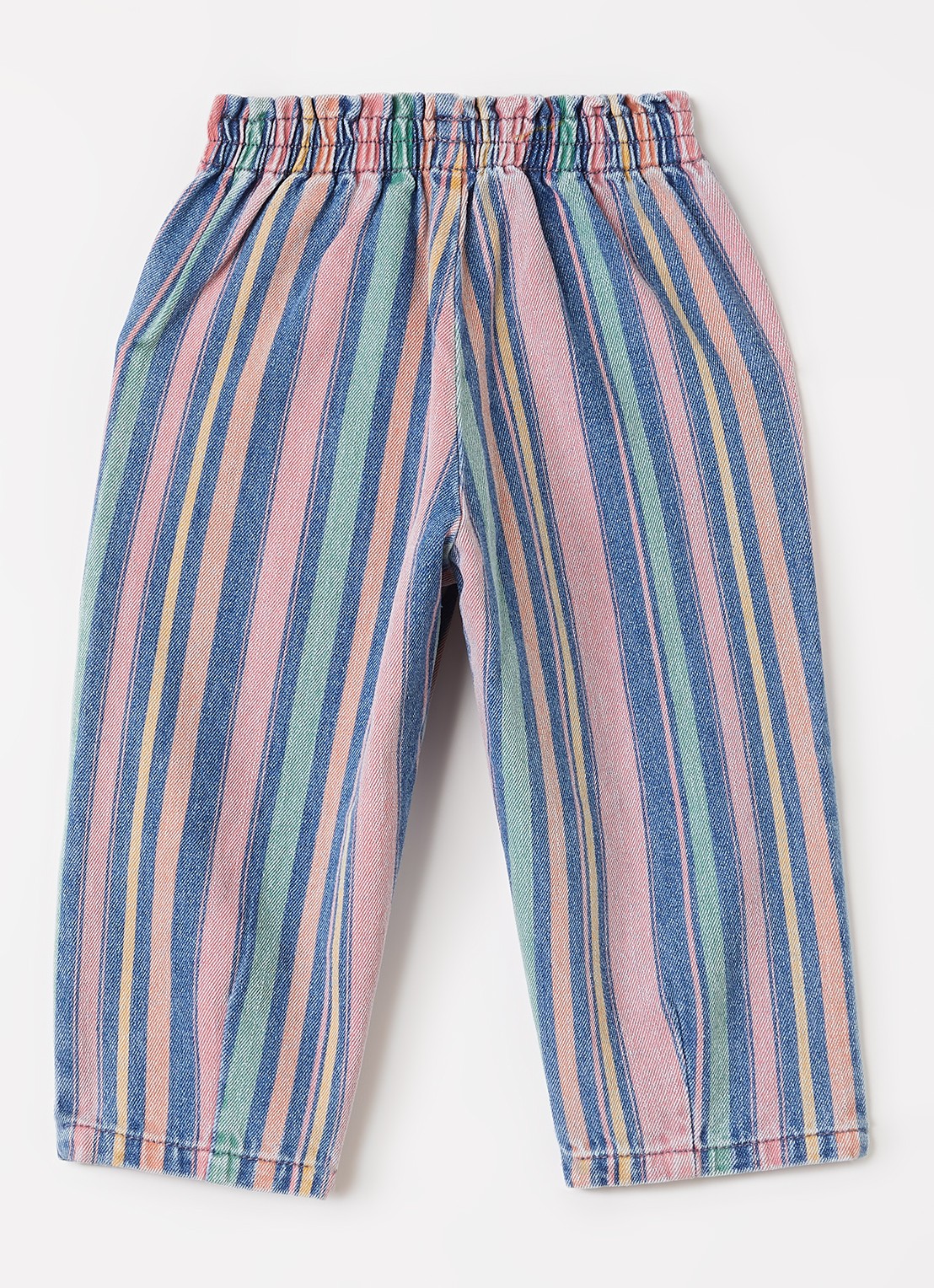 Konges Sløjd Loose fit jeans met streepprint - voorkant 2 roze