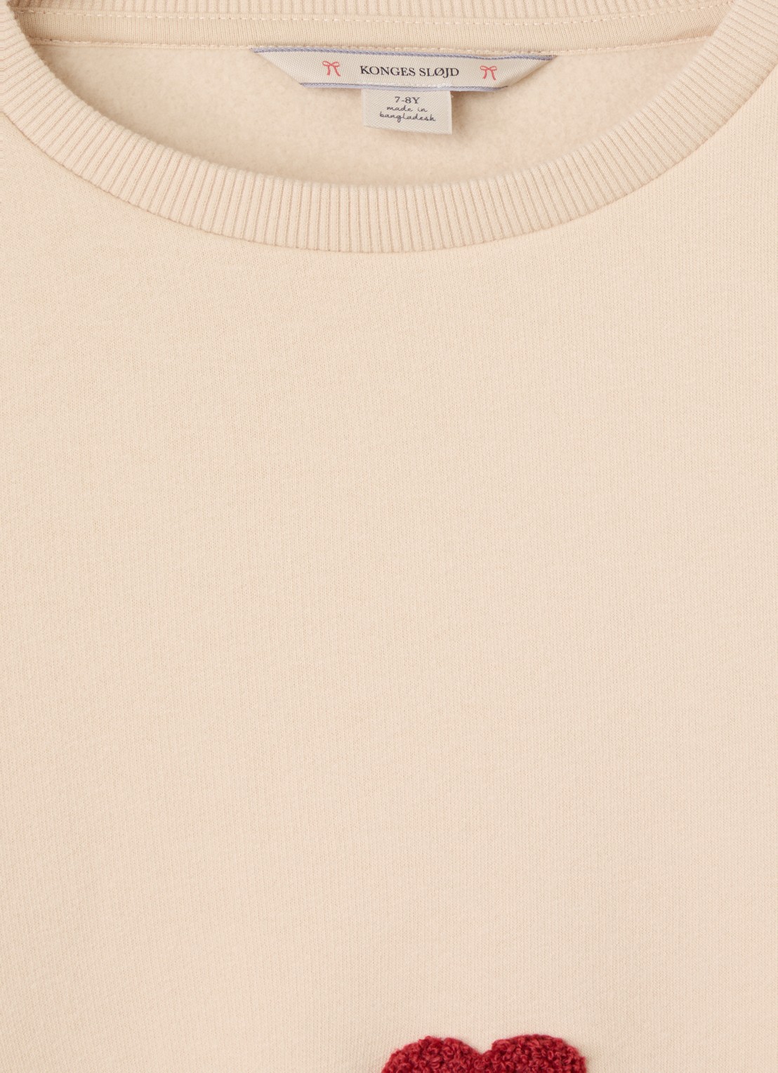 Konges Sløjd Lou sweater met borduring - detail 3 beige