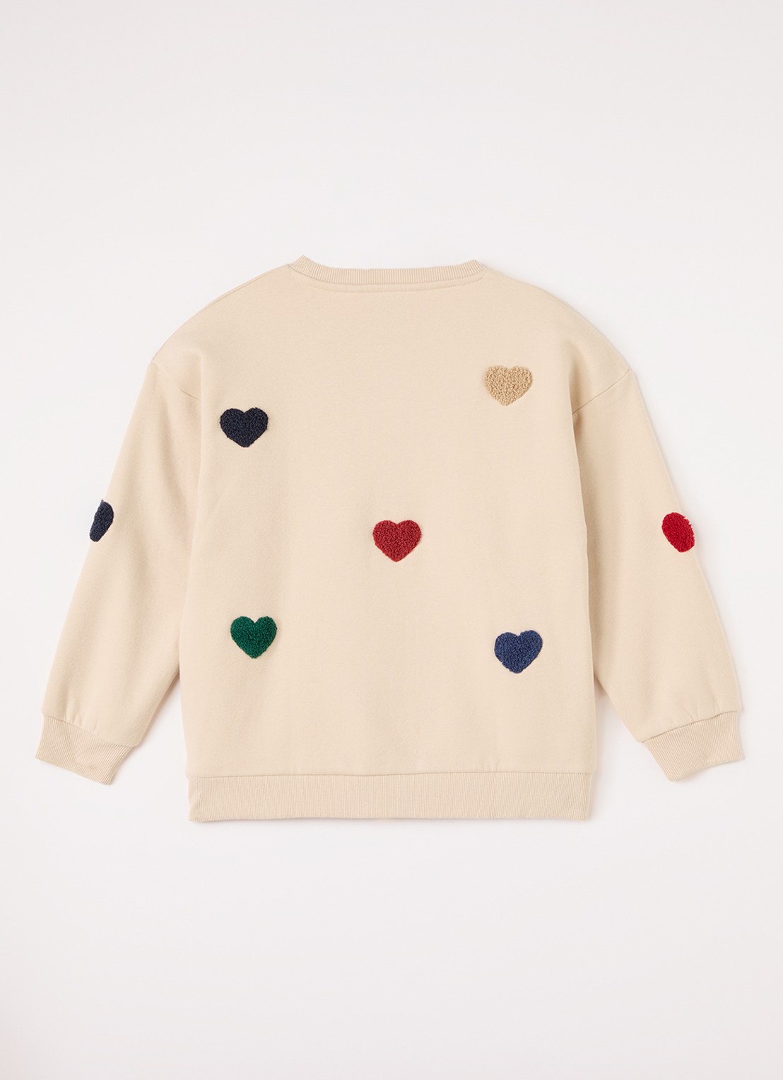 Konges Sløjd Lou sweater met borduring - voorkant 2 beige