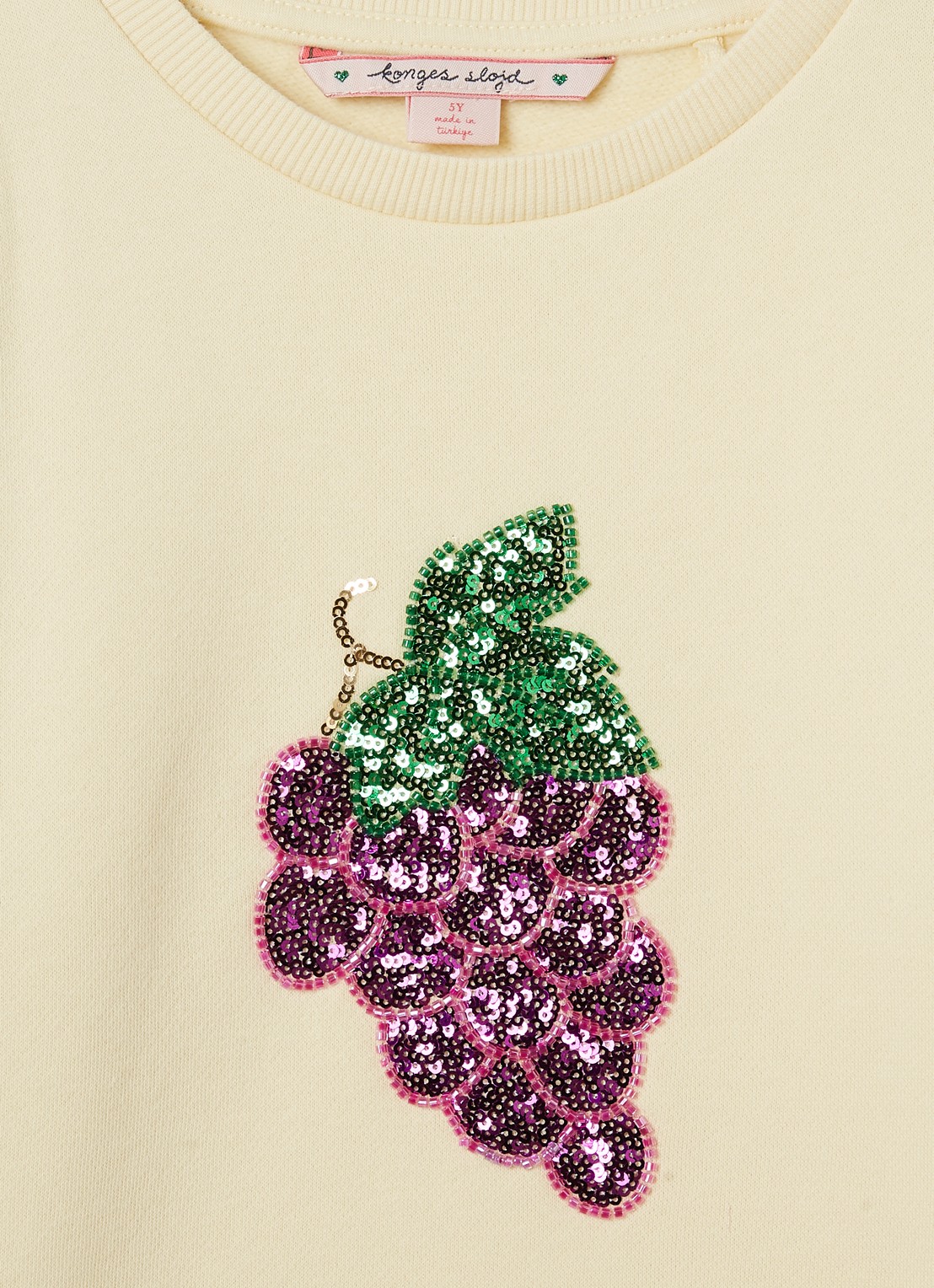 Konges Sløjd Lou sweater met pailletten - detail 5 creme