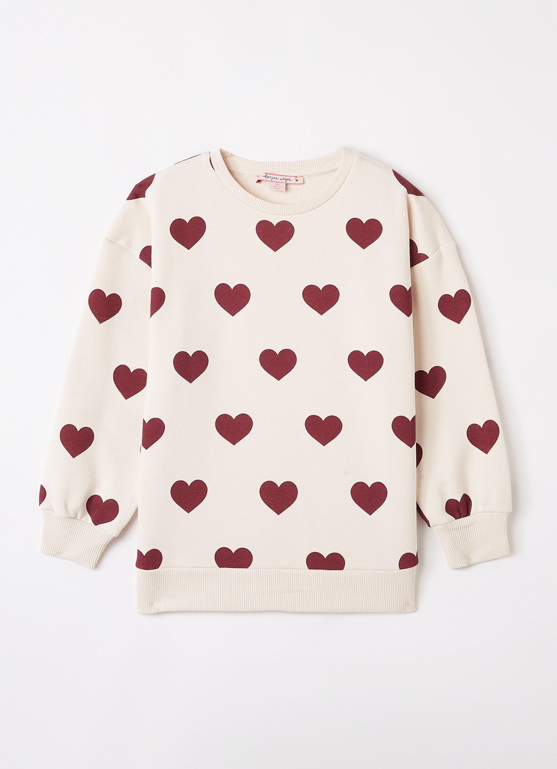Konges Sløjd Lou sweater met print - voorkant creme
