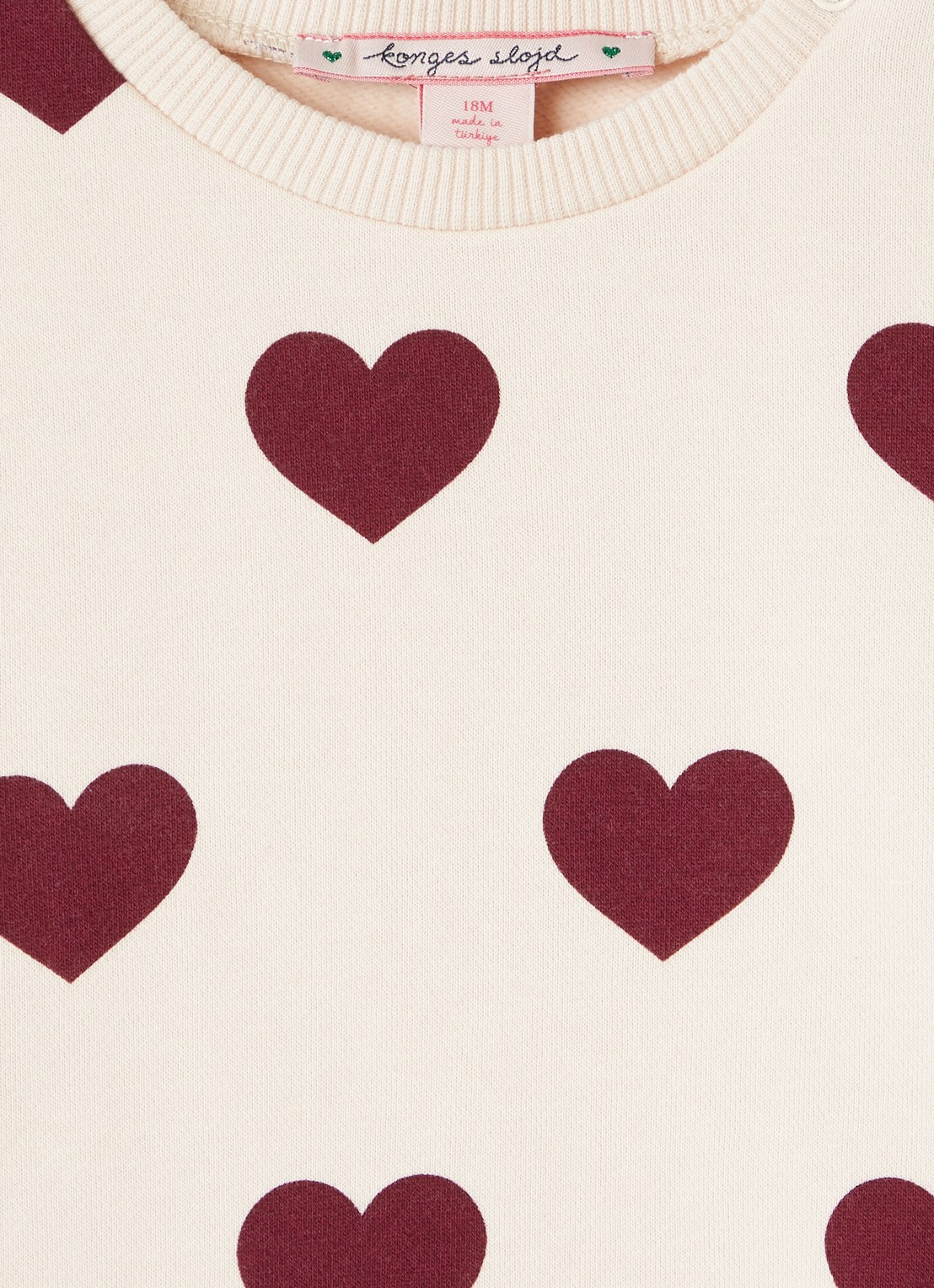 Konges Sløjd Lou sweater met print - detail 3 lichtroze