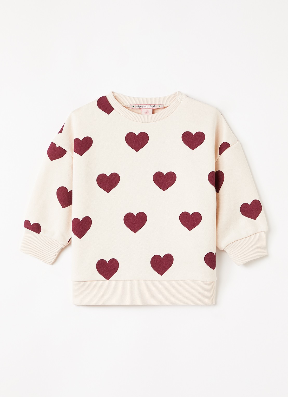Konges Sløjd Lou sweater met print - voorkant lichtroze
