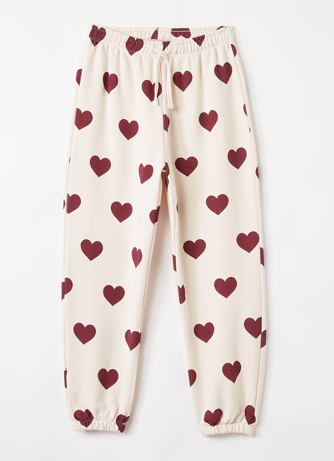 Konges Sløjd Lou tapered fit joggingbroek met print - voorkant paars