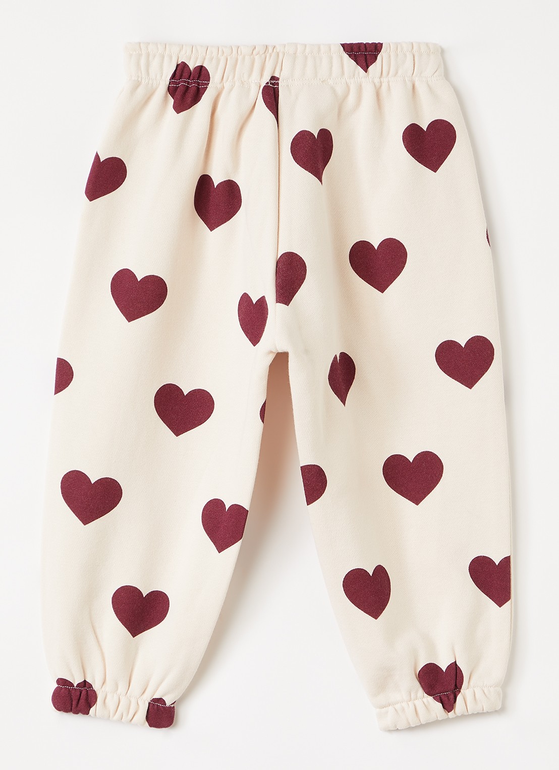 Konges Sløjd Lou tapered fit joggingbroek met print - voorkant 2 lichtroze