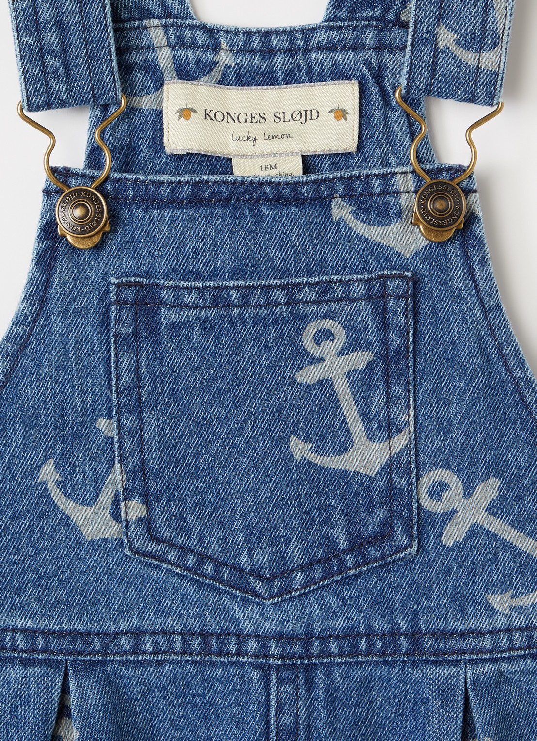 Konges Sløjd Magot straight fit tuinbroek met print - detail 3 indigo