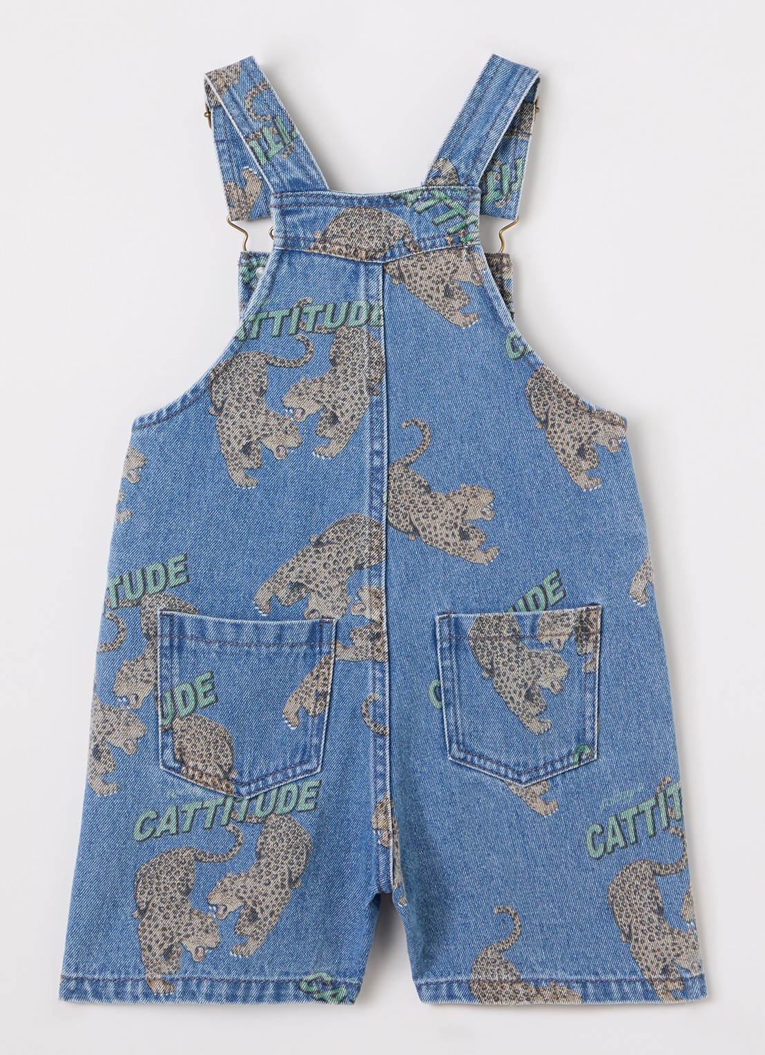 Konges Sløjd Magot straight fit tuinbroek van denim - voorkant 2 indigo