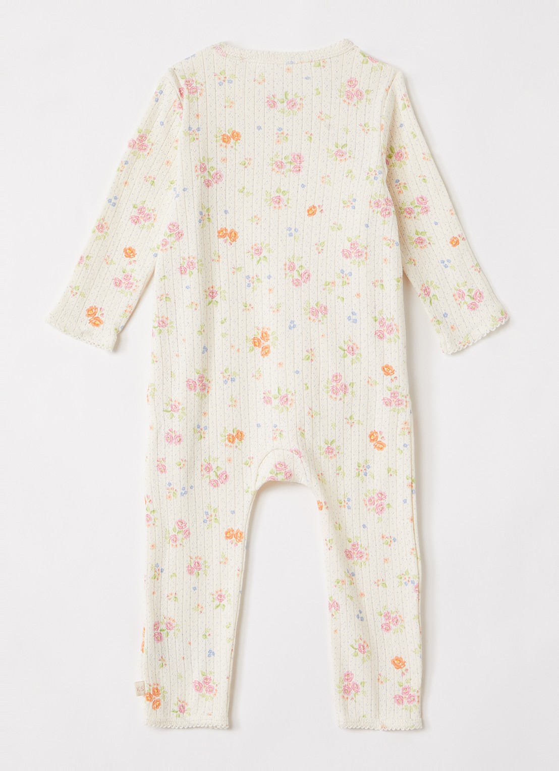 Konges Sløjd Minnie babypak met bloemenprint - voorkant 2 creme