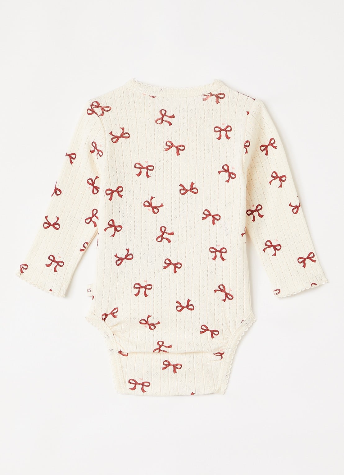 Konges Sløjd Minnie romper met ribstructuur - voorkant 2 rood