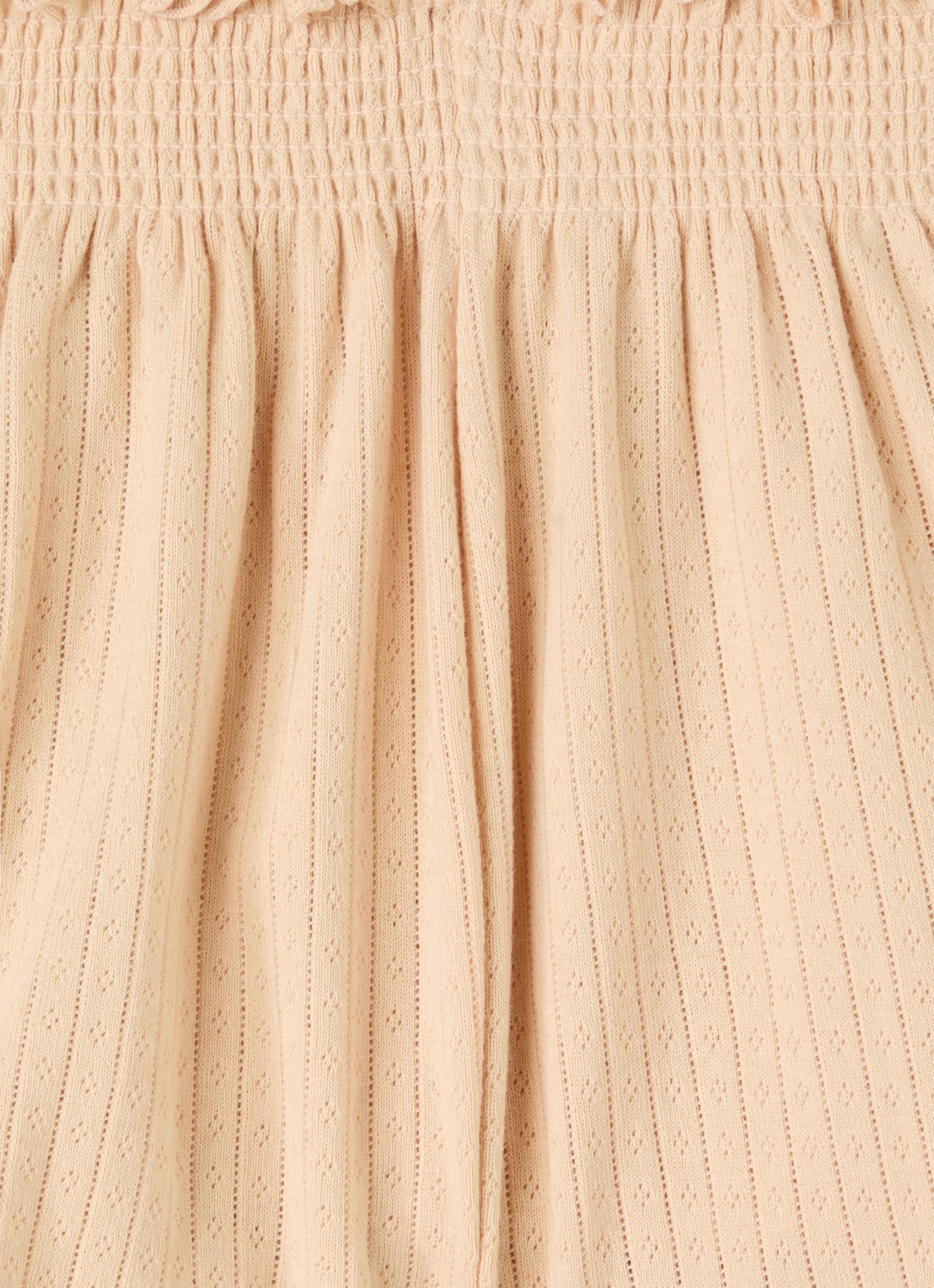 Konges Sløjd Minnie wide fit korte broek met structuur - detail 3 lichtbruin