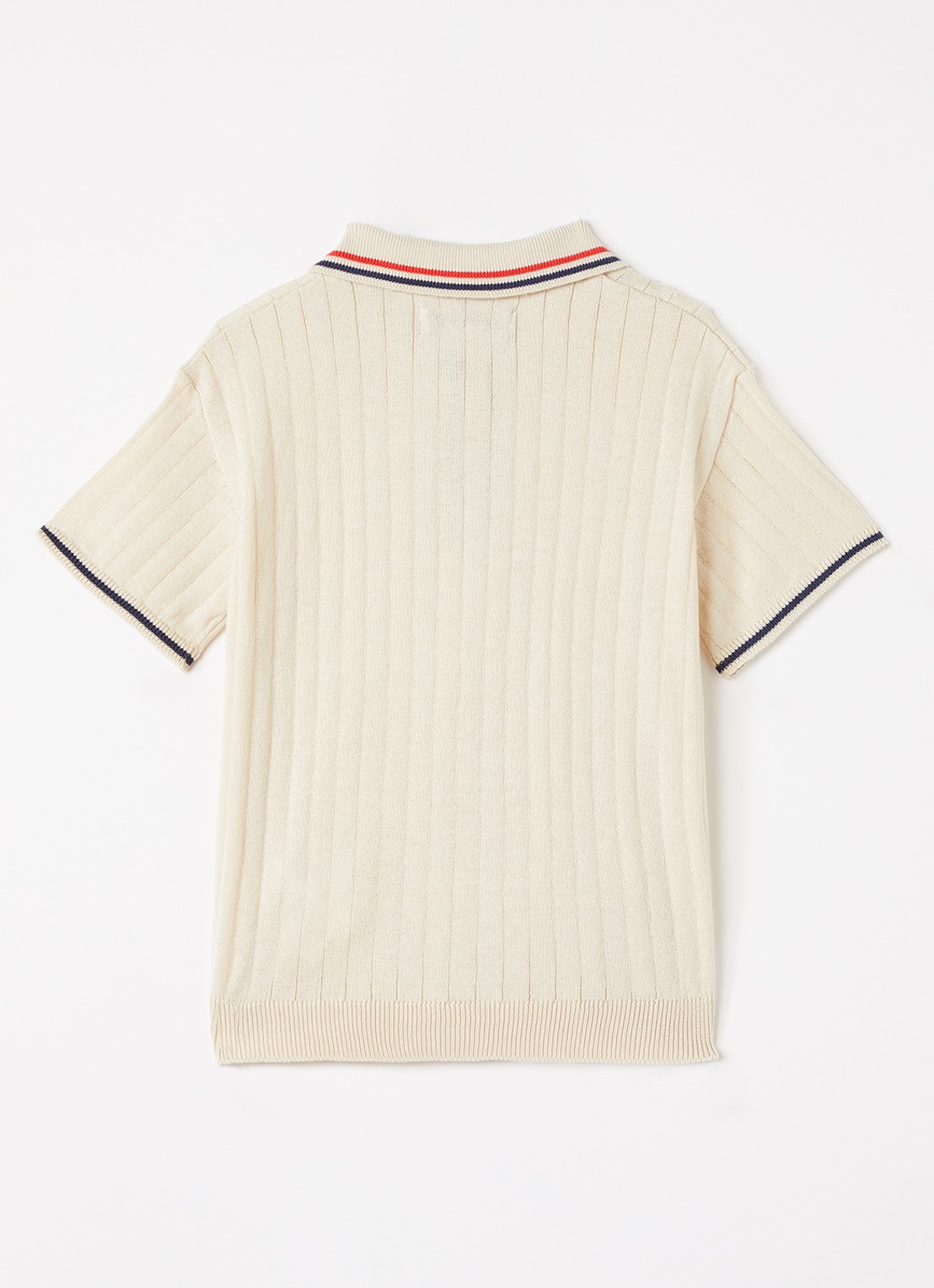 Konges Sløjd Mio polo met ribstructuur - voorkant 2 beige