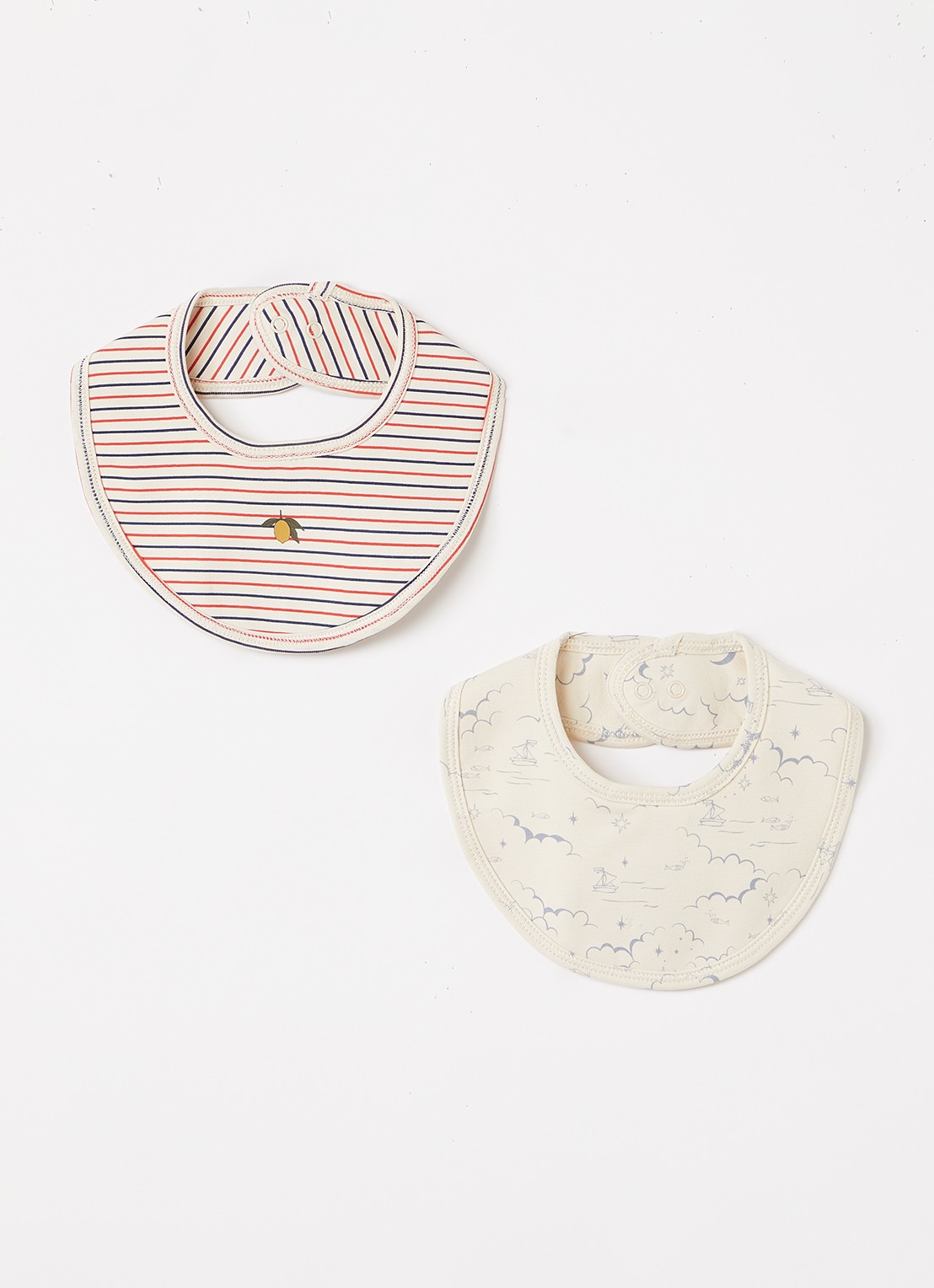 Konges Sløjd Slab met print set van 2 - voorkant beige