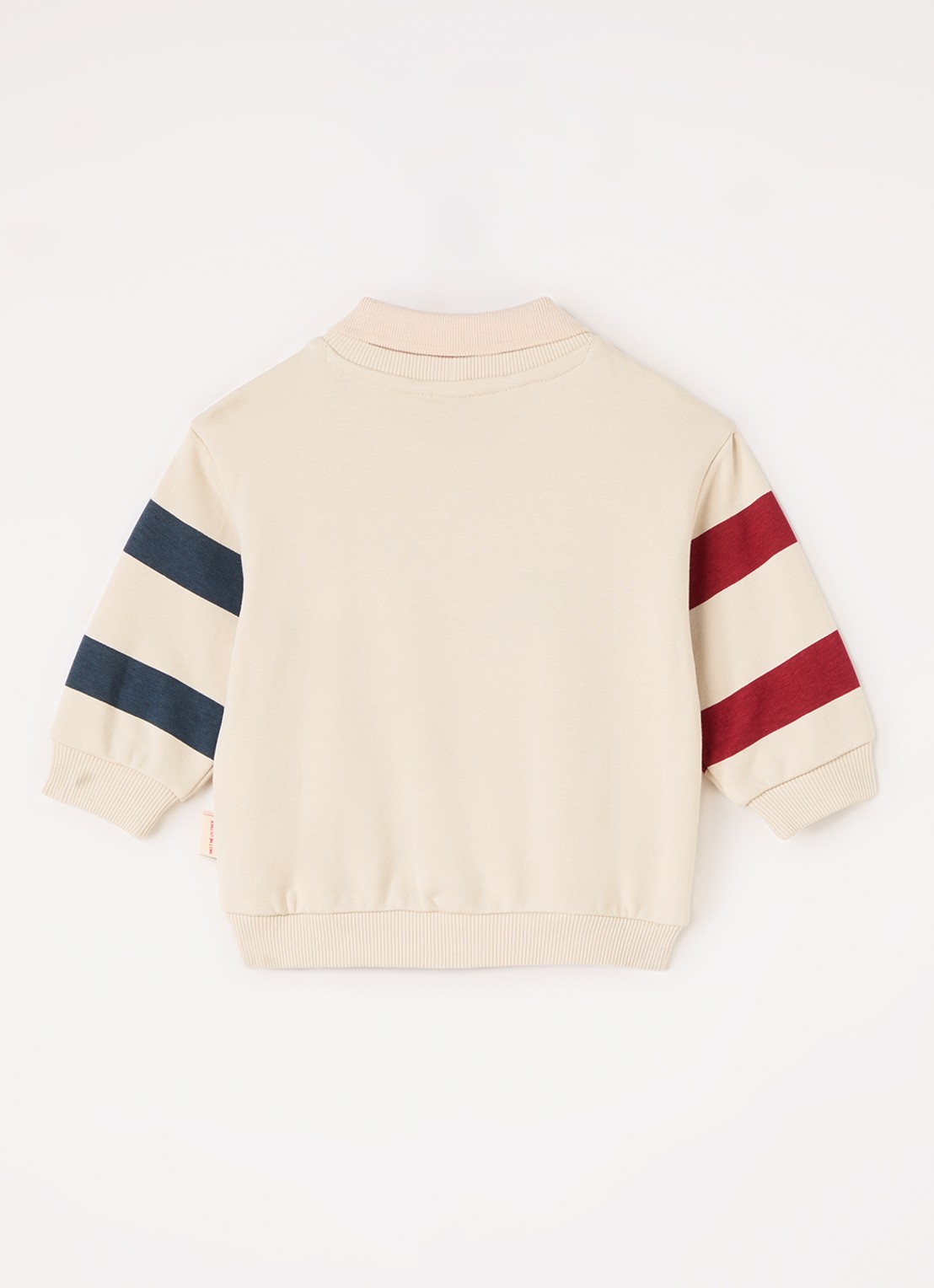 Konges Sløjd Spotty sweater met logoborduring - voorkant 4 beige