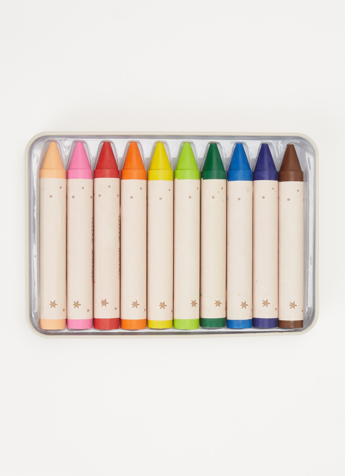 Konges Sløjd Waskrijtjes set van 10 - voorkant 2 beige