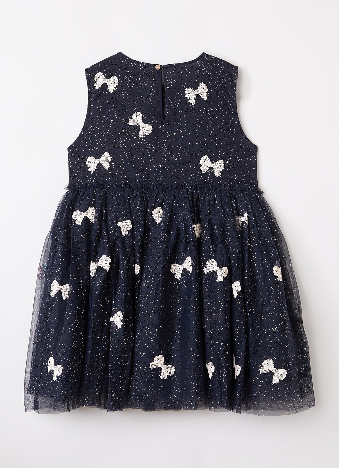 Konges Sløjd Yvonne jurk met lurex - voorkant 2 donkerblauw