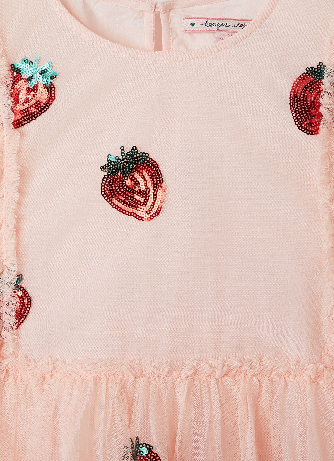 Konges Sløjd Yvonne jurk met pailletten - detail oudroze
