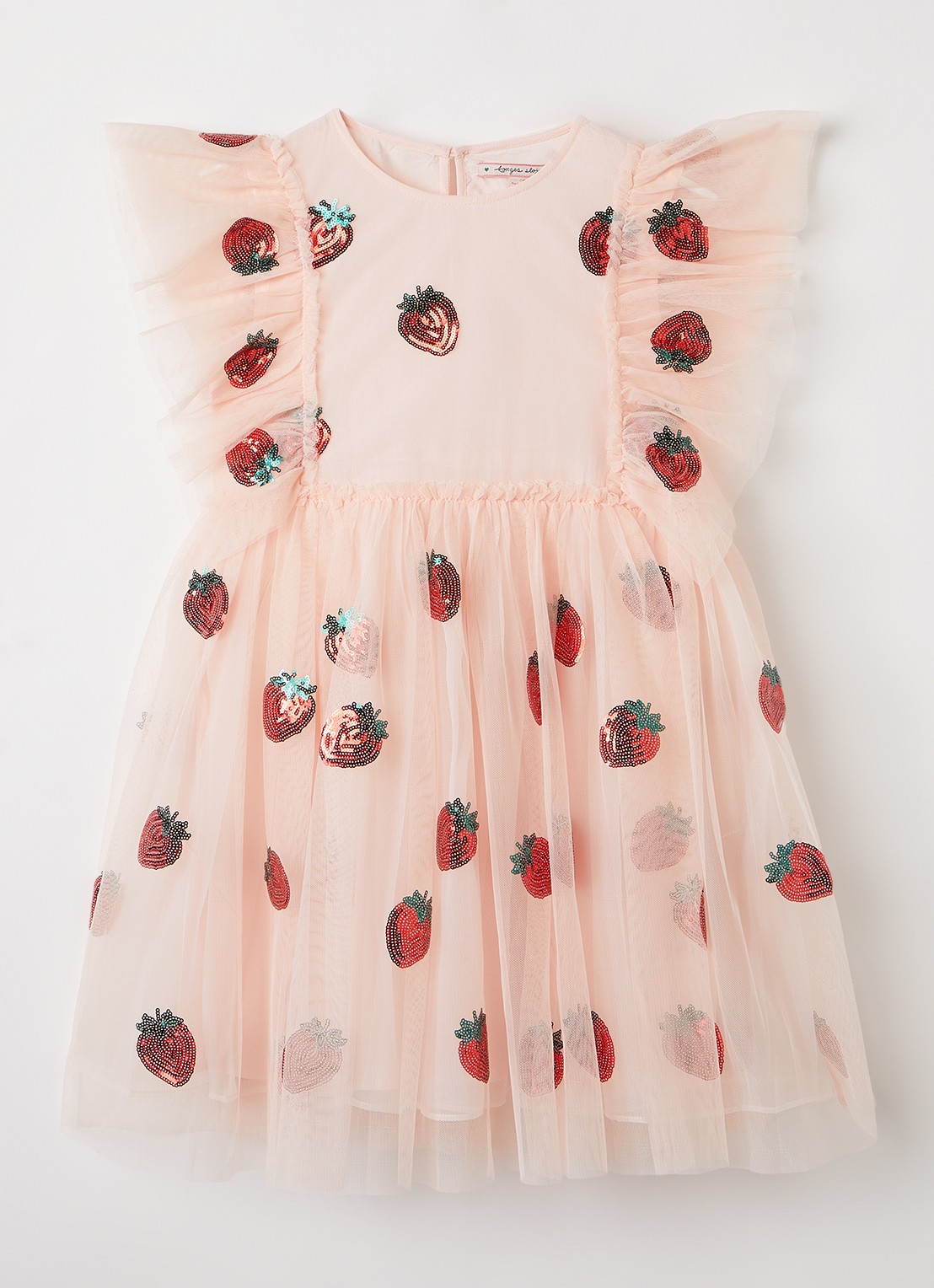 Konges Sløjd Yvonne jurk met pailletten - voorkant 2 oudroze