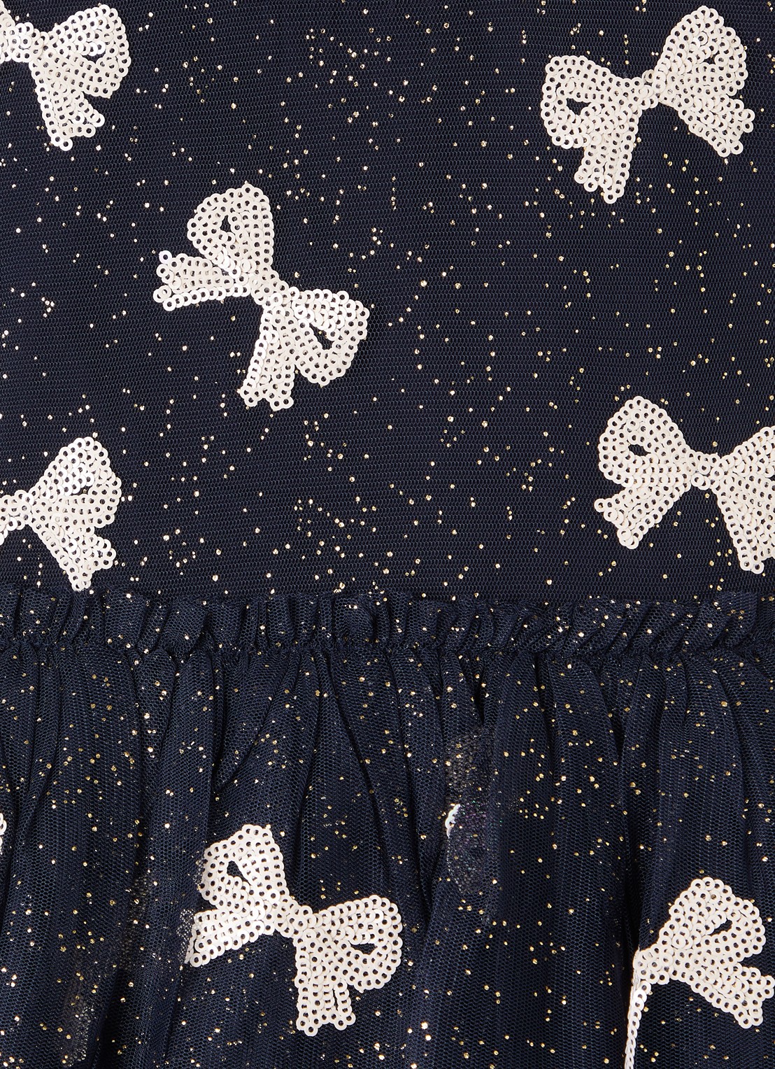 Konges Sløjd Yvonne jurk met pailletten - detail 3 donkerblauw