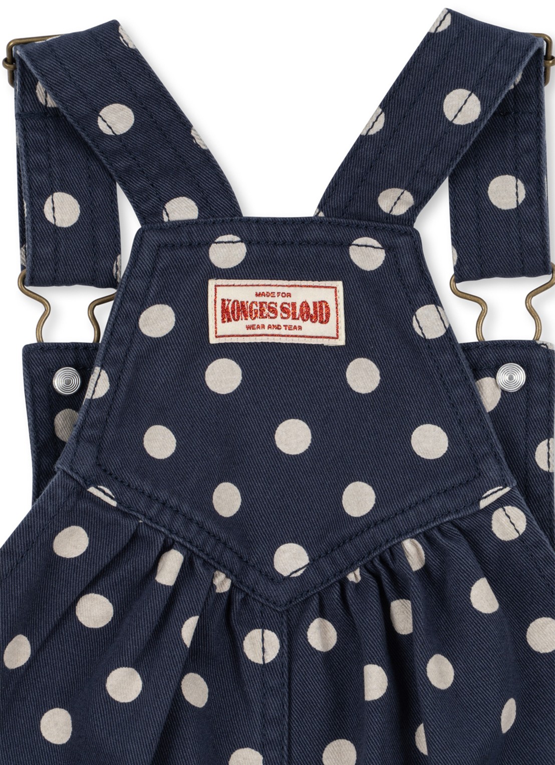 Konges Sløjd Babypak met stippenprint - achterkant donkerblauw
