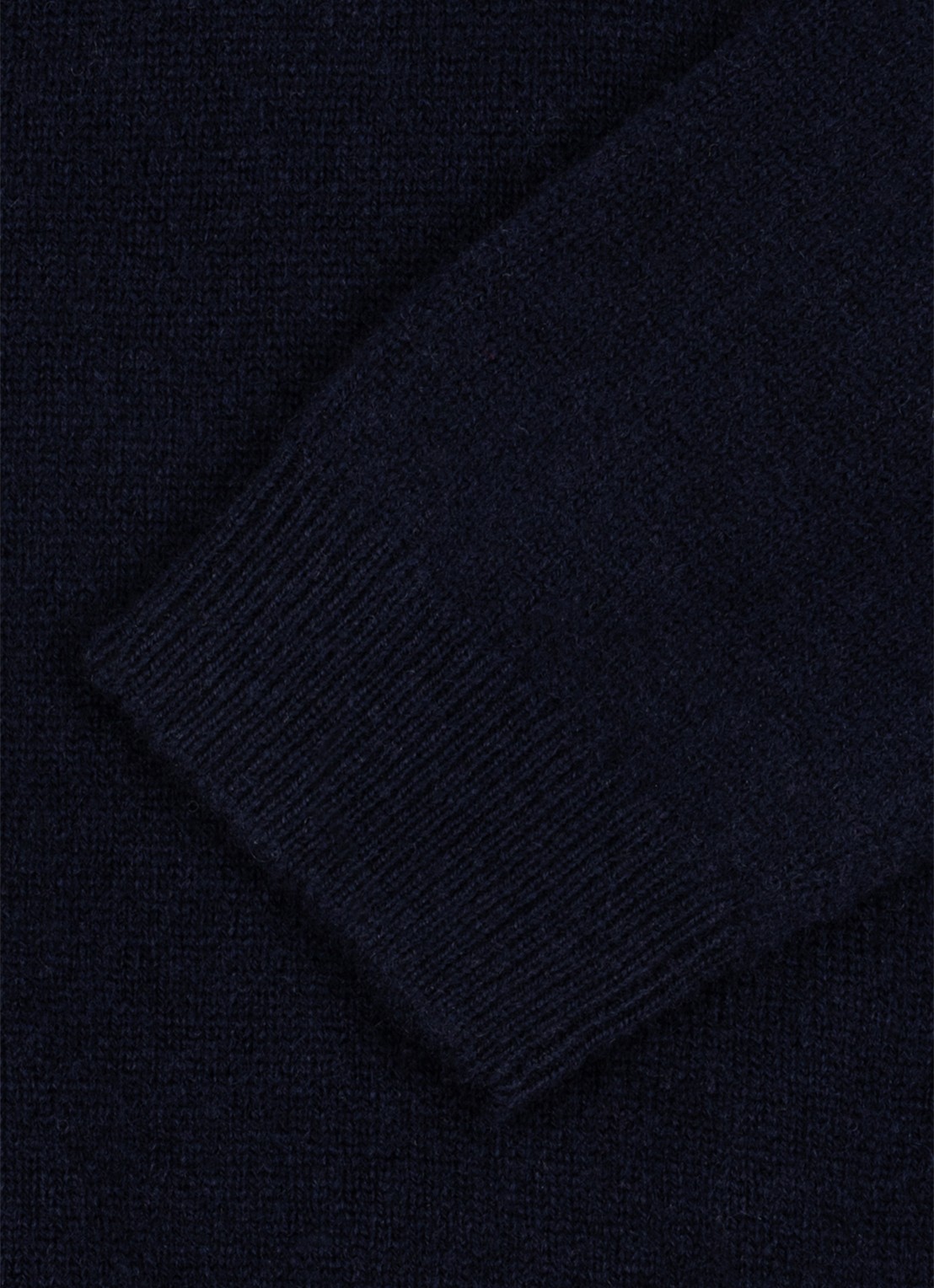 Konges Sløjd Basi fijngebreide trui van wol met polokraag - detail 5 donkerblauw