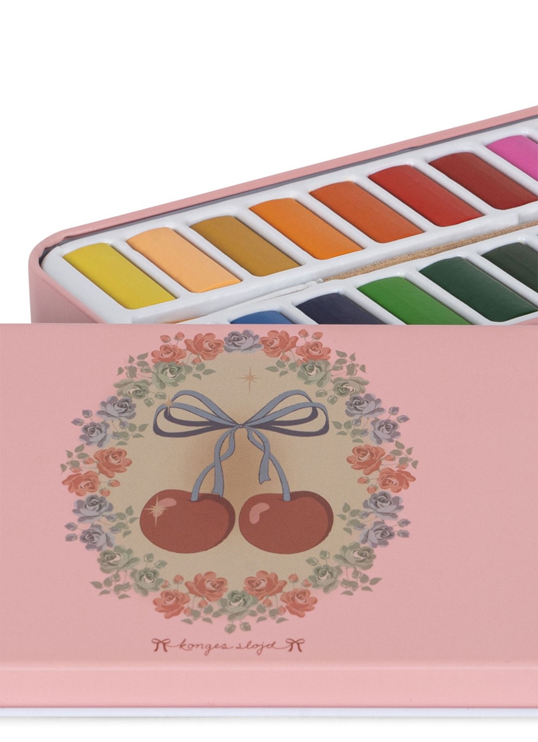Konges Sløjd Cherry Bow waterverf - voorkant 2 blauw