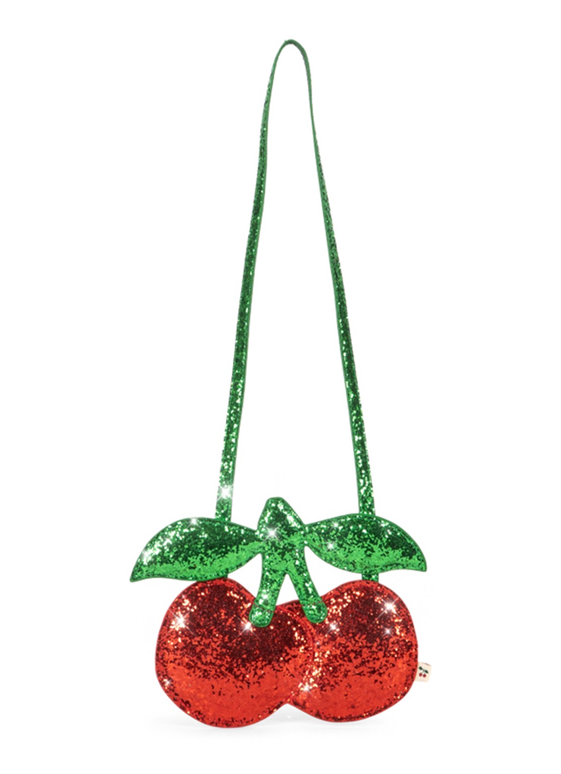 Konges Sløjd Cherry crossbodytas met glitter - voorkant 3 rood